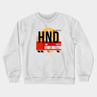 Tokyo (HND) Airport // Sunset Baggage Tag Crewneck Sweatshirt